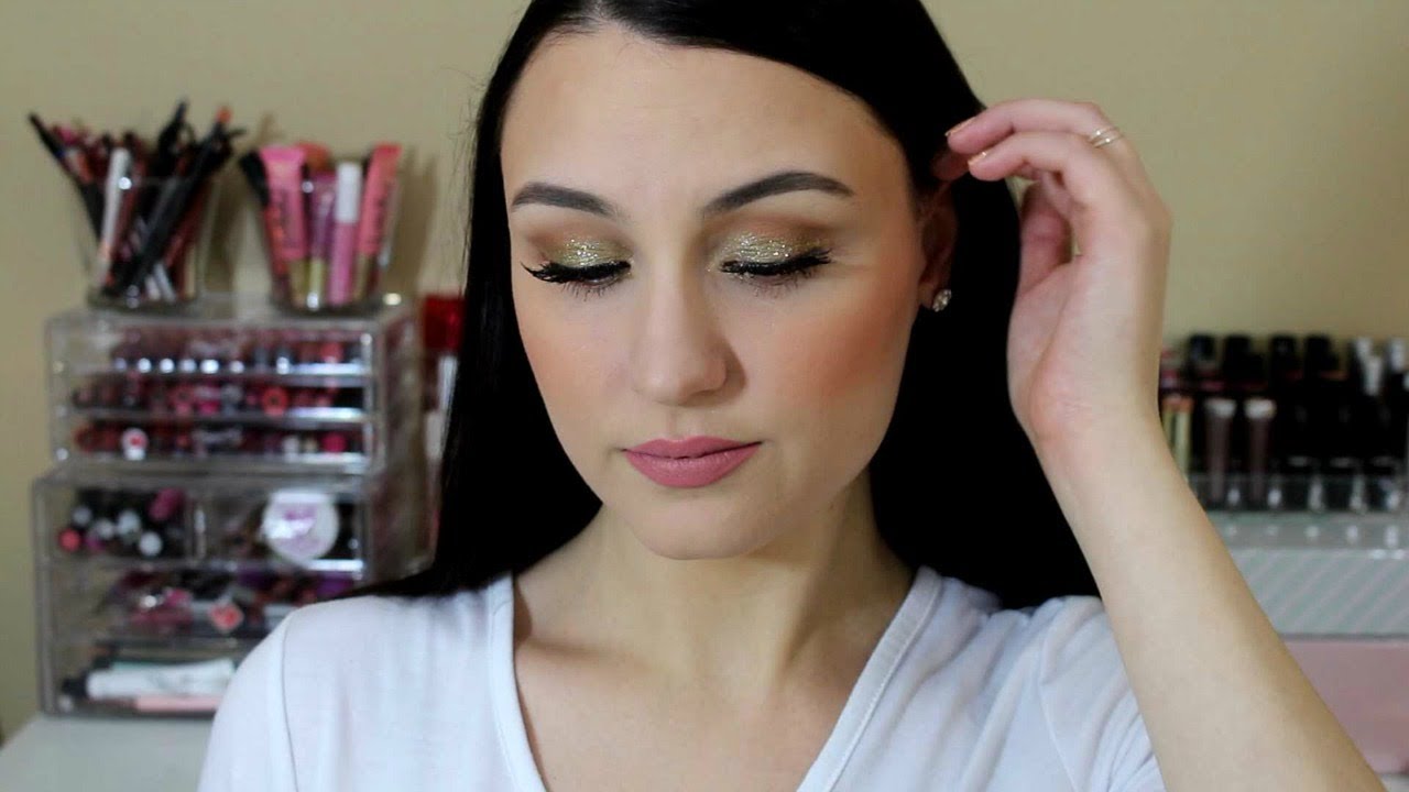 Gold Glitter Eye Look | Ft. NYX Face & Body Glitter