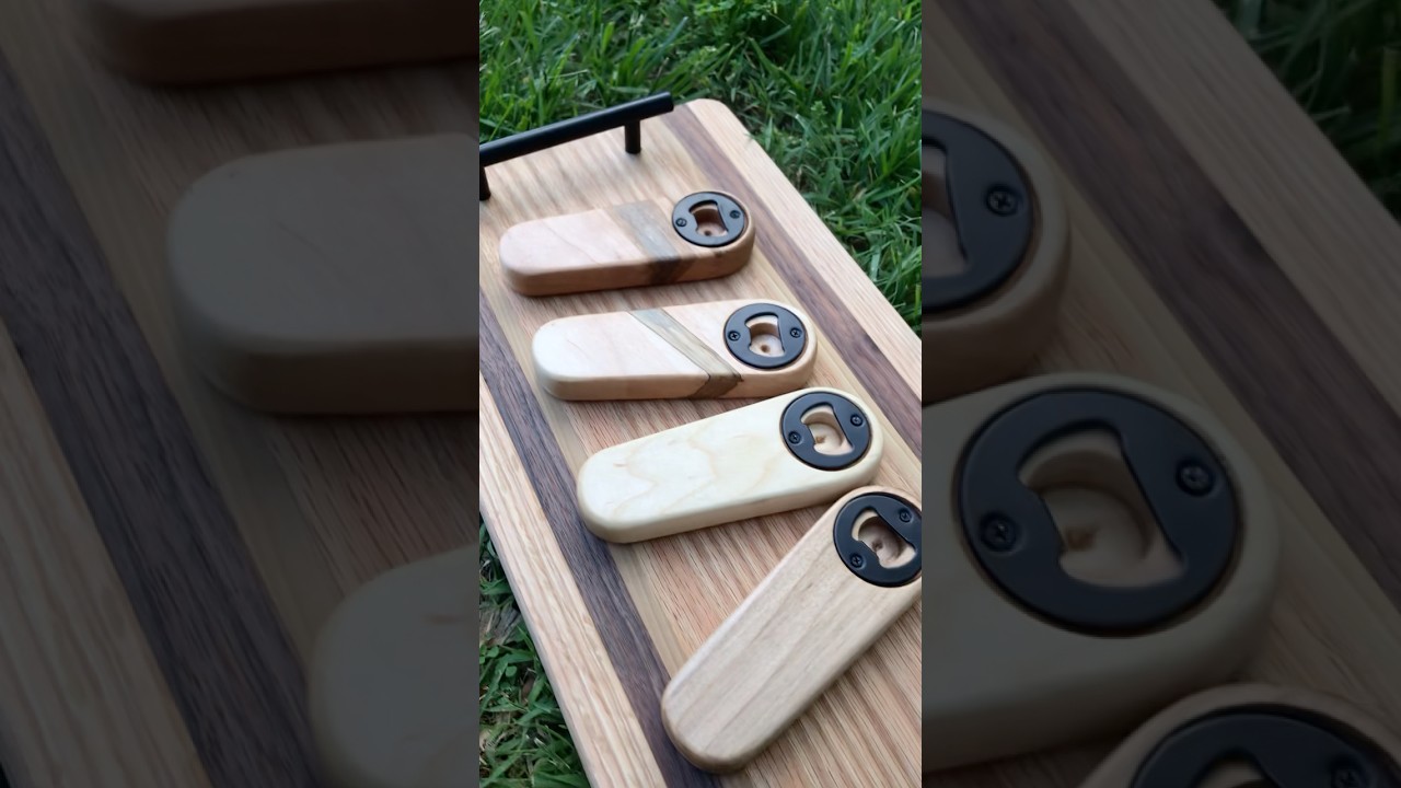 Handcrafted Bottle Opener Process #woodworking #bottleopener #handcrafted #fathersday #gift #maple