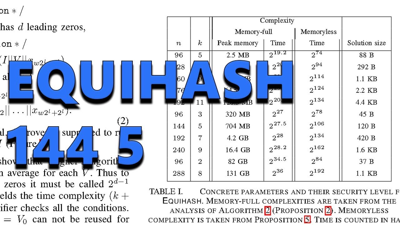 Equihash 144,5 &mdash; новый алгоритм, требующий 2,5 ГБ памяти