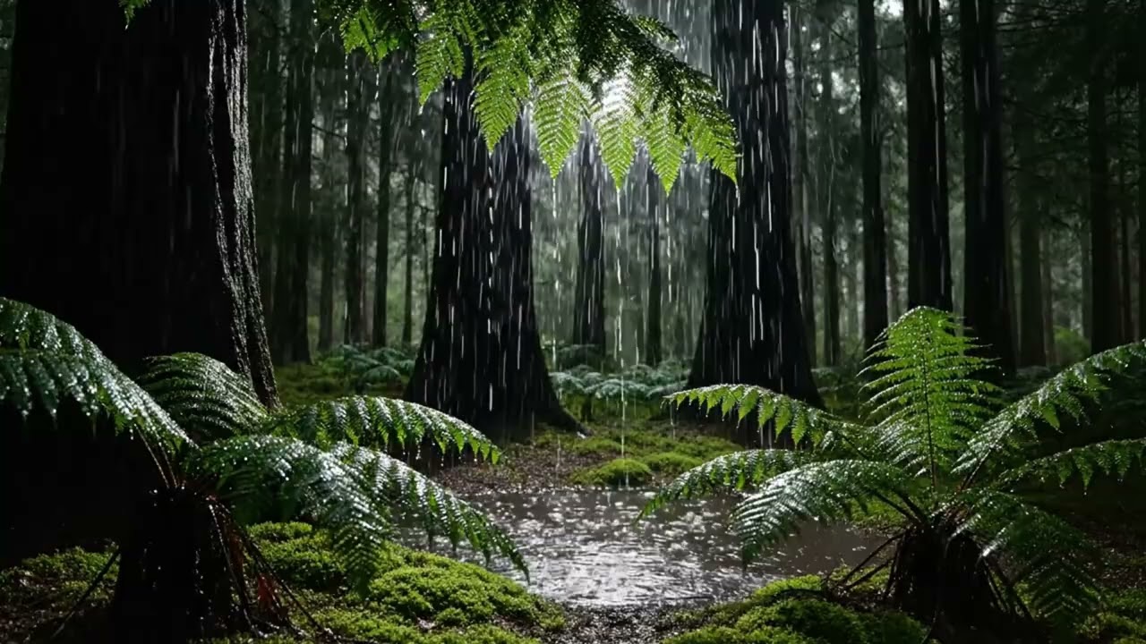 rain sound in forest
