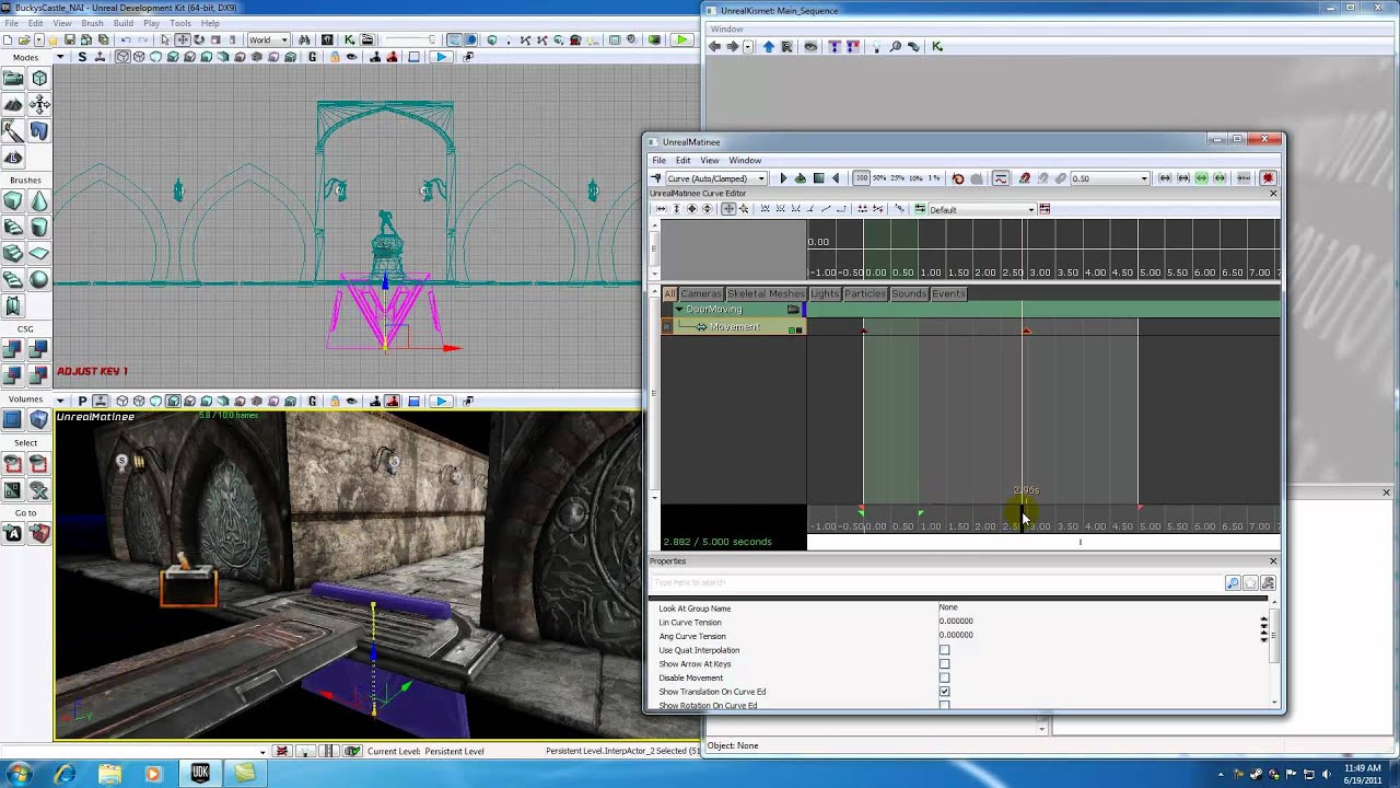 Unreal Development Kit UDK Tutorial - 58 - Finishing the Door Animation