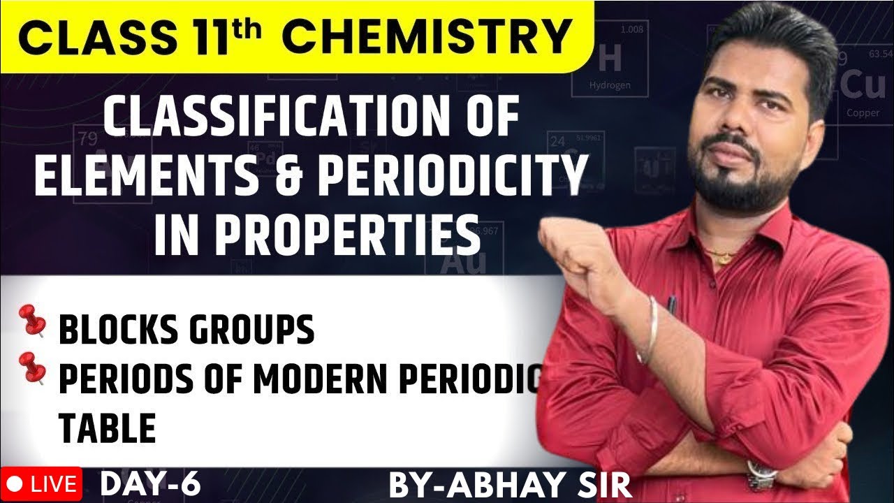 Class 11 #chemistry  Chapter - Classification of Elements & Periodicity | Blocks, Groups & Periods
