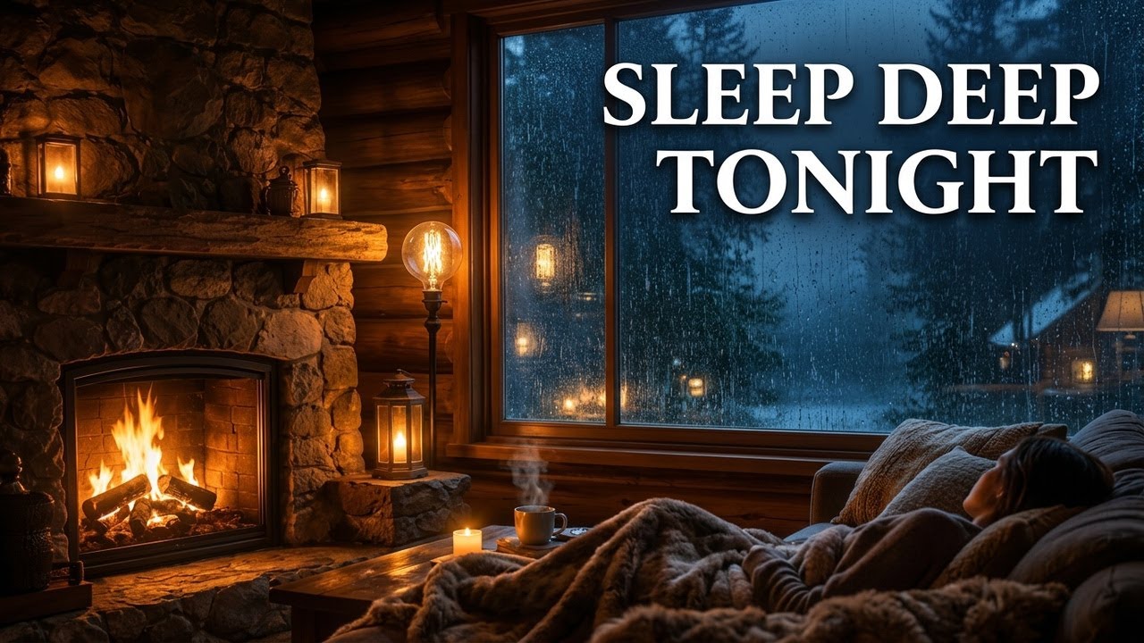 Rain Sounds For Sleeping | Cozy Cabin • 3 Hours