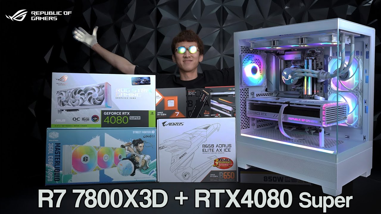 R7 7800X3D + ASUS ROG STRIX White RTX4080 Super | Phanteks XT VIEW White | SUPREME Build | INVADERPC
