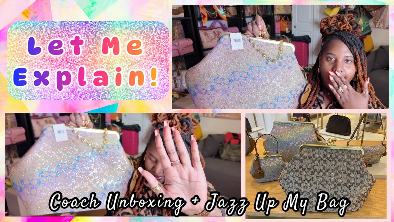 🦄👛 Застежка-молния Coach Rainbow Kisslock | Рождественская распаковка + Украсьте свою сумку 👜✨ До...