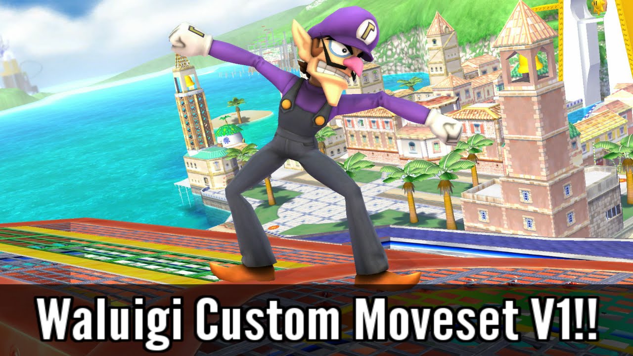 Waluigi Joins the Battle!! (Custom Moveset V1)  - Super Smash Bros. Wii U Mod