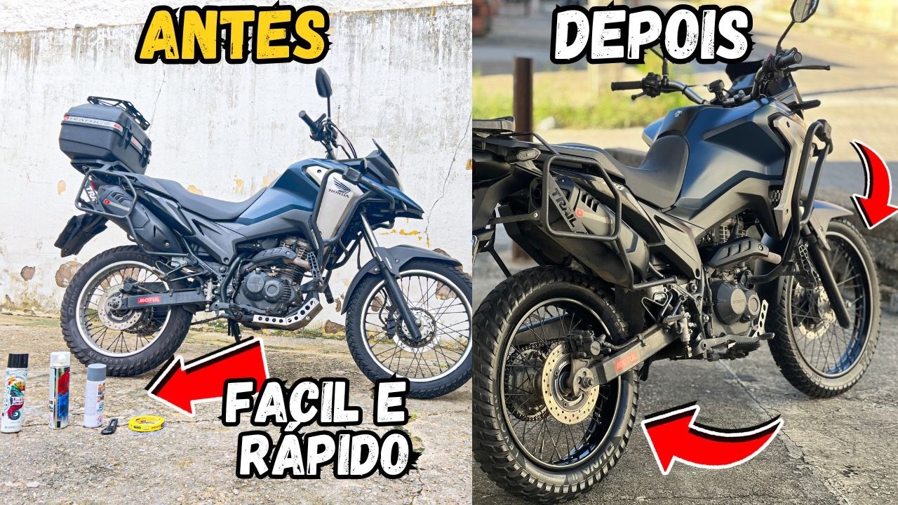 PINTEI AS RODAS DA XRE 190 EM CASA