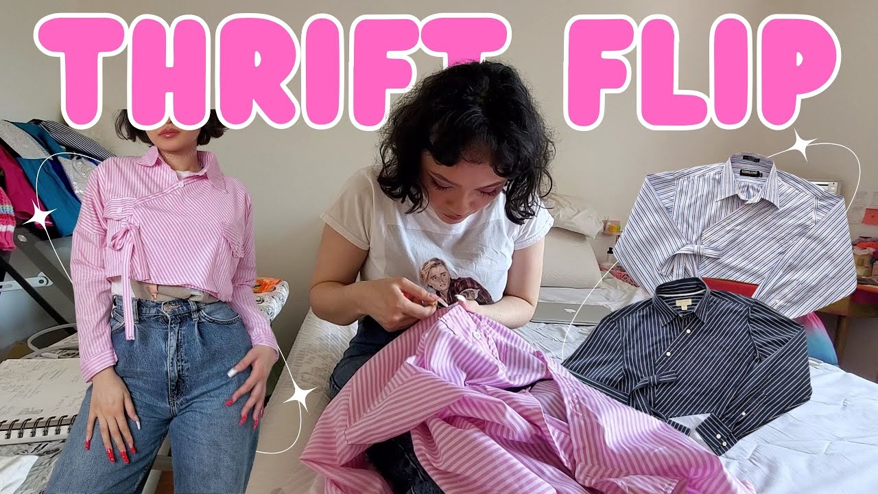 THRIFT FLIP ~ recreating hannahhobbies' hanbok inspired crop top 🌱