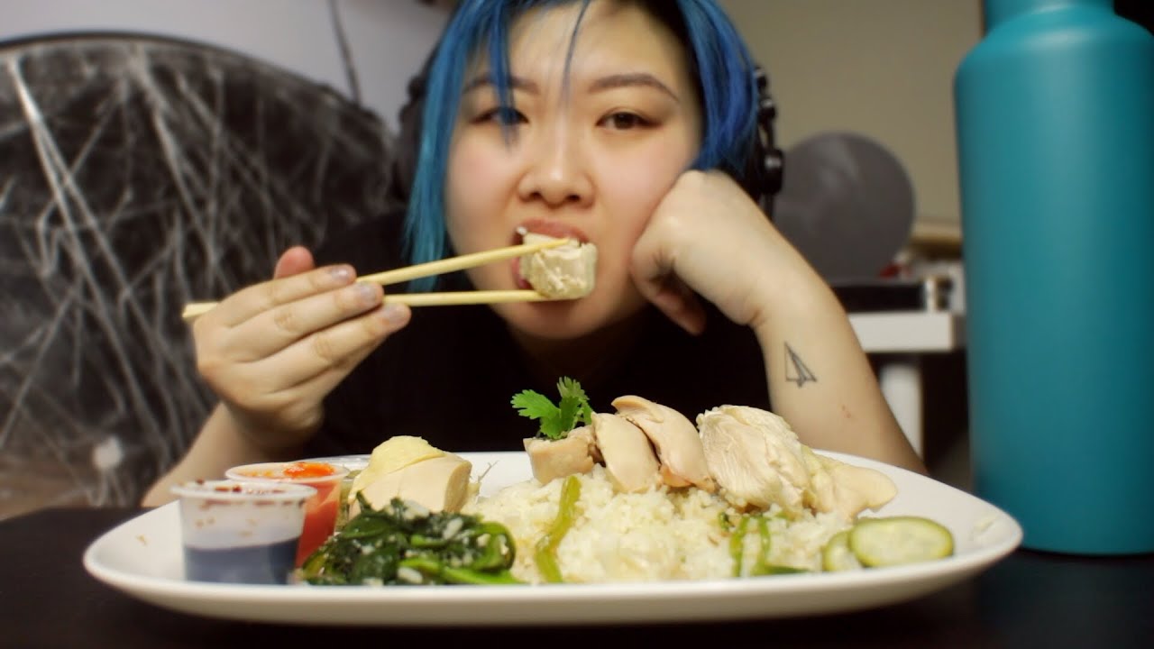 ASMR HAINAN CHICKEN 🐔& PICKLED CUCUMBERS - 海南雞飯 *no talking*