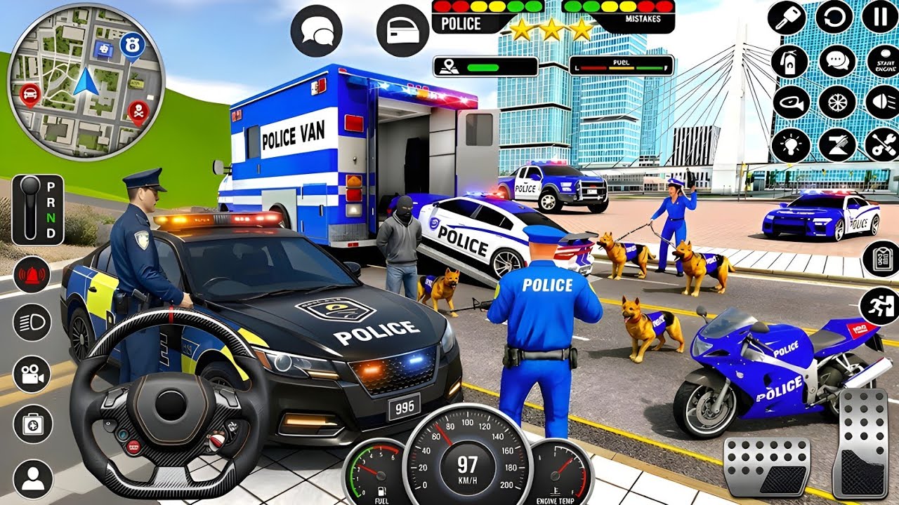 🚓 Police Car Chase Simulator 3D – Real City Cop Pursuit Gameplay (Android)