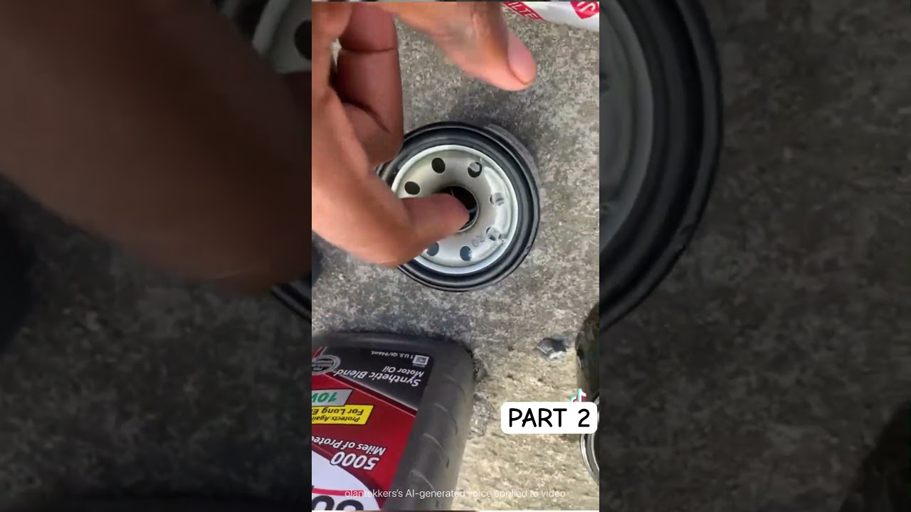 Engine oil and filter change for a Nissan note 2013. (How to service car engine ) part 2
