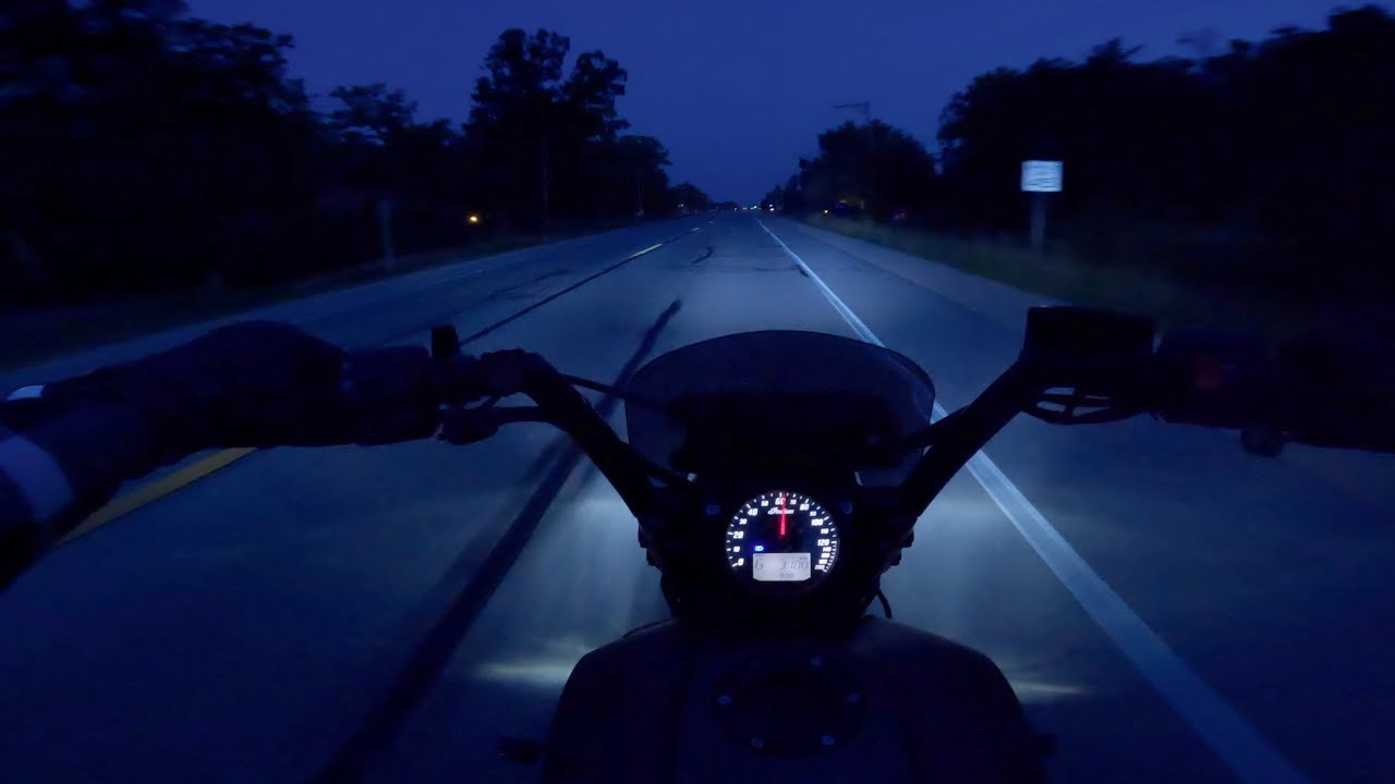 Indian Scout Bobber | Country Road Night Ride | Pure Engine Sound Only