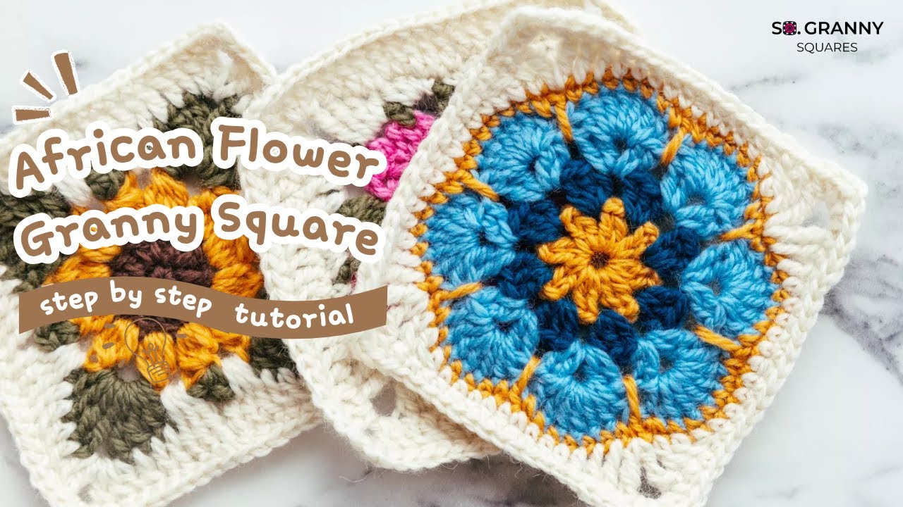 African Flower Granny Square