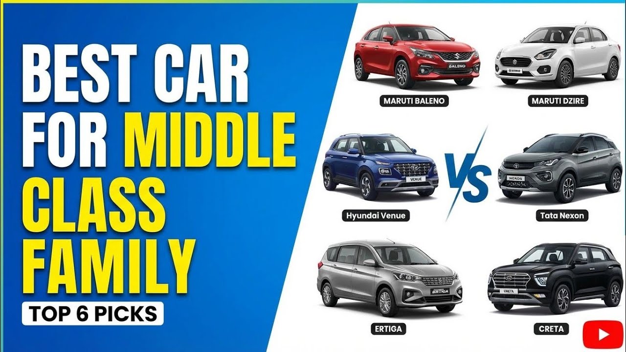 Best Car for Middle Class Family 2026 🚗 | Mileage + Safety + Space 💯