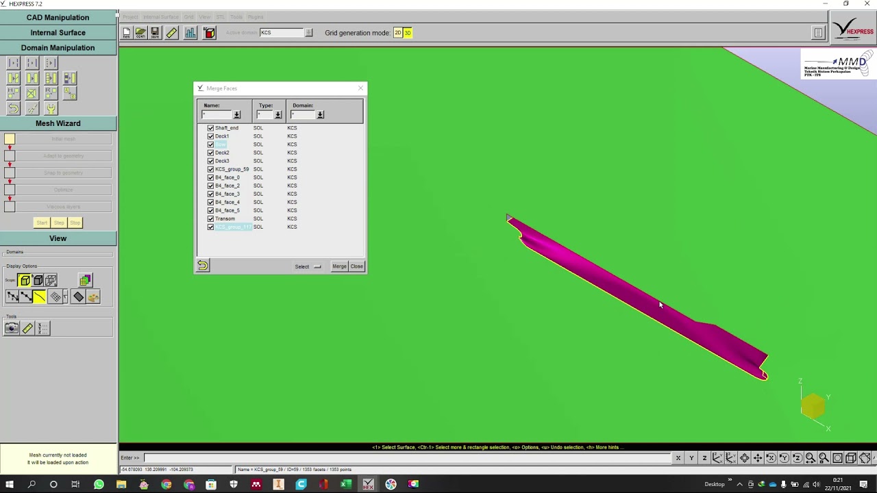 Tutorial 3 Domain Modification Numeca Fine Marine