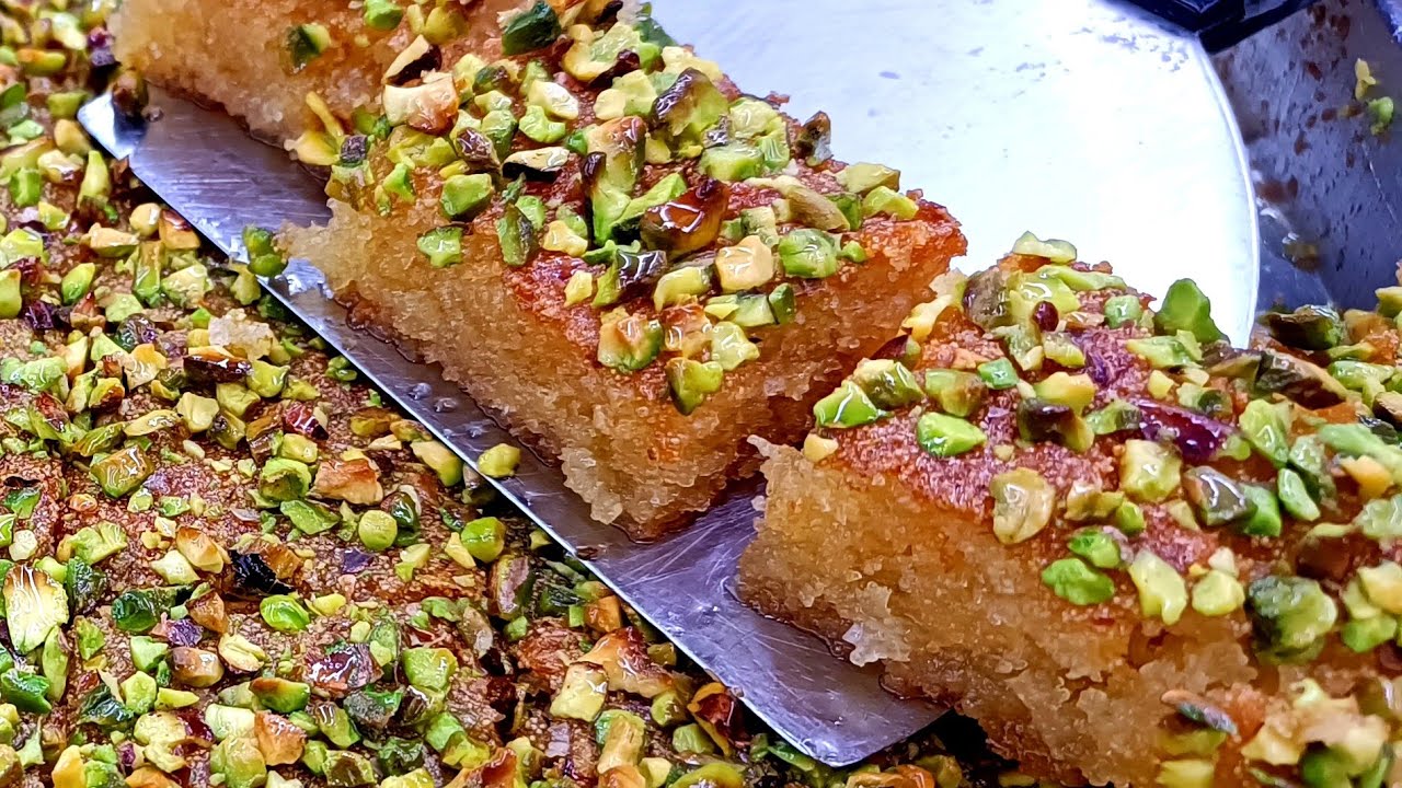 Suji cake | Hareesa Arabic dessert | Basbousa