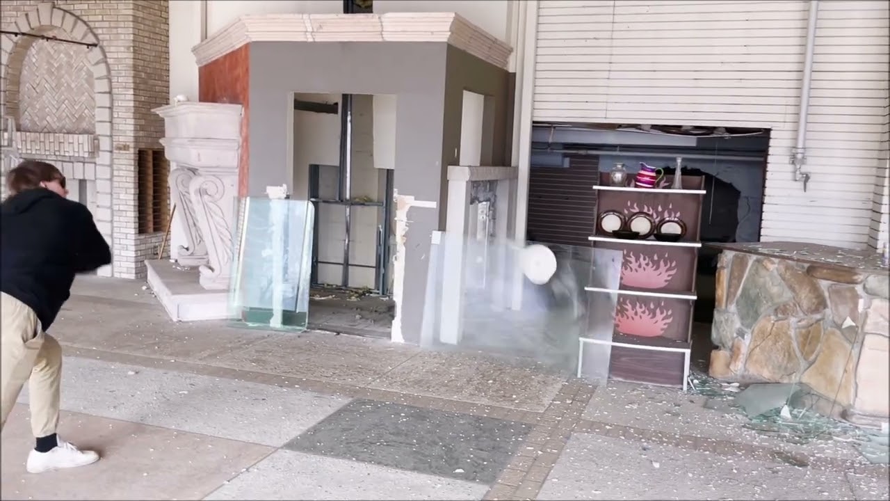 BREAKING EVERY PIECE OF GLASS IN A HUGE GLASS SHOP!