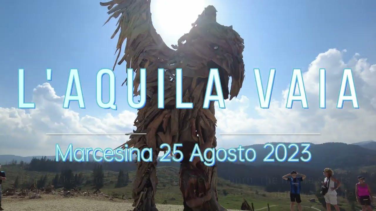 L'aquila in legno pi&ugrave; grande d'Europa nella Piana di Marcesina. Drone in 4K