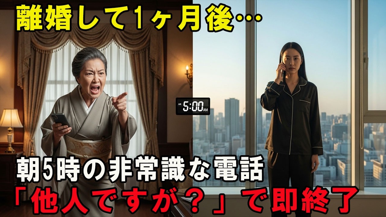 離婚して1ヶ月。朝5時に「義父の古希祝いを作れ」と電話してきた元義母&rarr;私「どちら様ですか？赤の他人ですがｗ」と冷静に返した結果&hellip;
