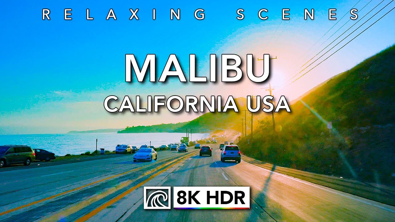 Driving Malibu 8K HDR at Sunset PCH 60fps ASMR
