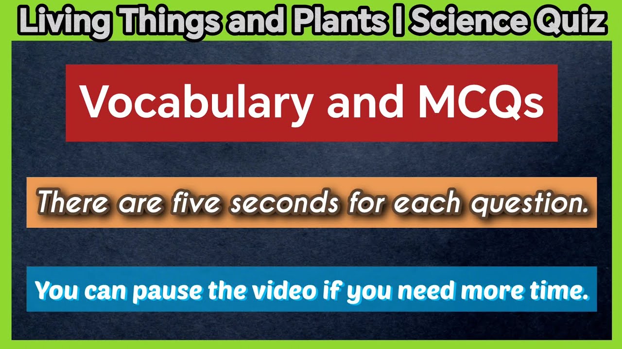 Living Things and Plants | Science Quiz