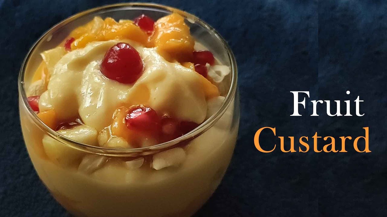 EASY EGGLESS FRUIT CUSTARD | FRUIT SALAD WITH CUSTARD | THE BANANA LEAF BLOG | ASHWINI U K