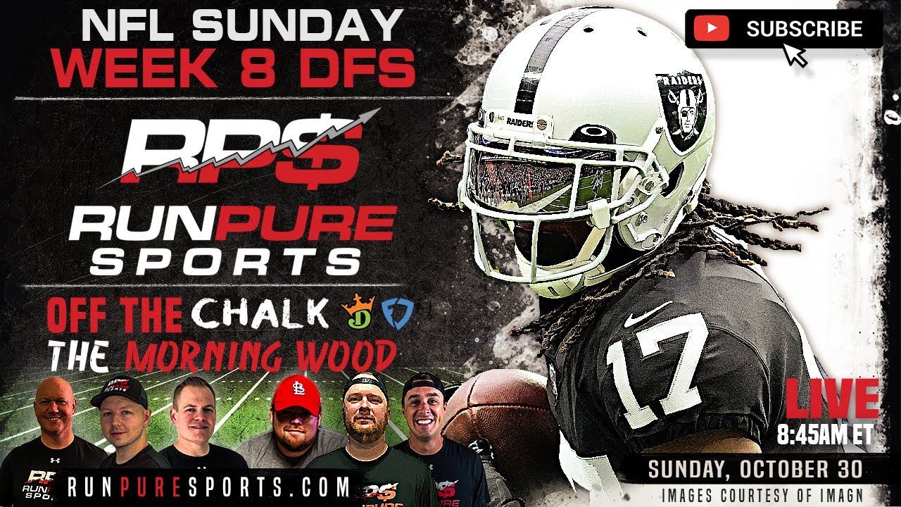 2022 NFL WEEK 8 DRAFTKINGS PICKS AND STRATEGY | RUN PURE DFS NFL SUNDAY
