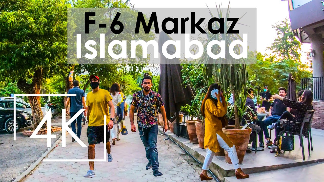 Islamabad Walking Tour, F-6 Markaz | 4K