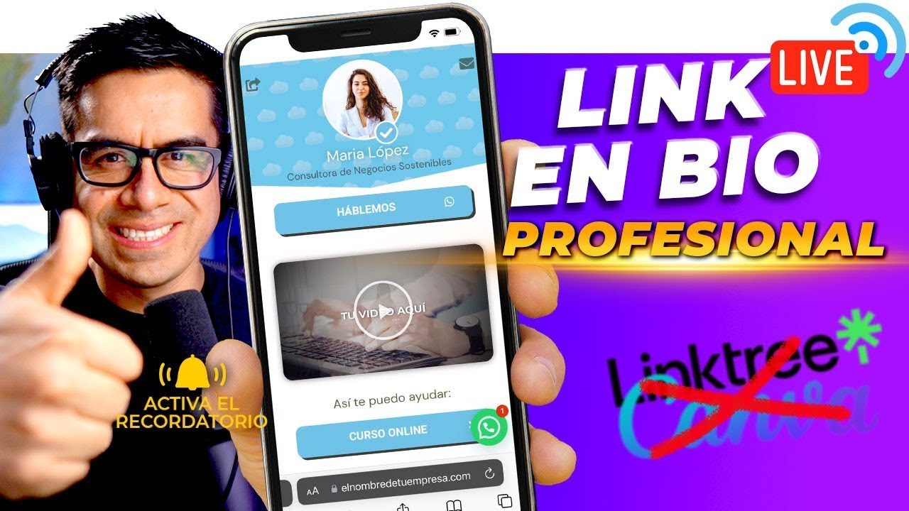 Cómo crear LINK EN BIO PRO para Instagram, TikTok GRATIS con tu Web🔥 Mejor que Linktree y Canva ✅