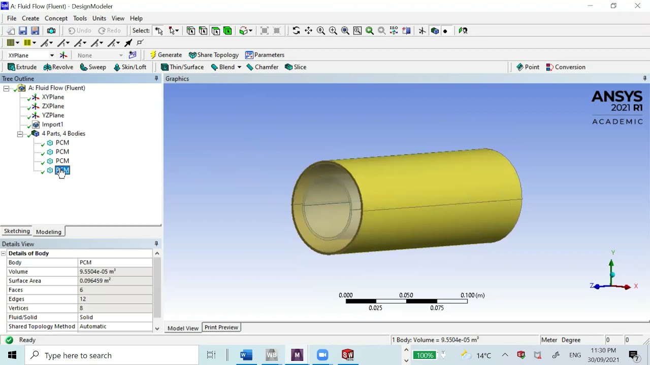 Solid Model transfer from Solidworks to ANSYS Fluent