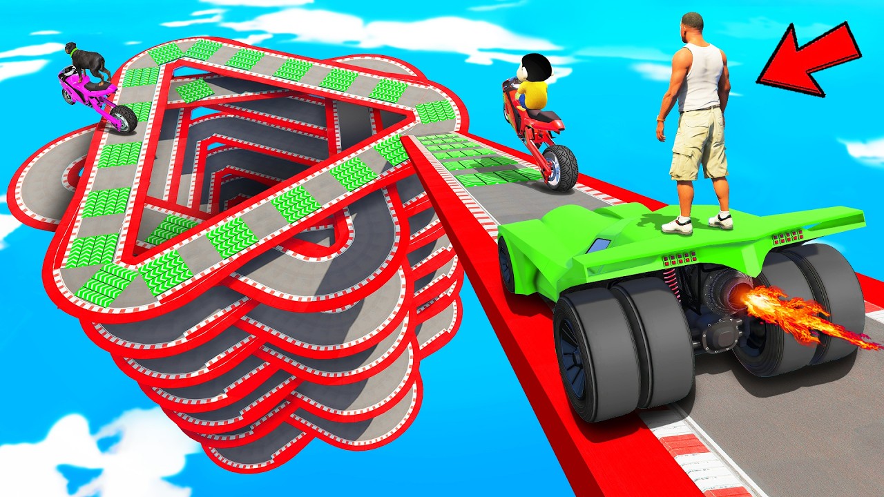 SHINCHAN AND FRANKLIN TRIED THE SPEED BOOSTER STAR MULTIPLE FLOOR ROADS PARKOUR CHALLENGE GTA 5