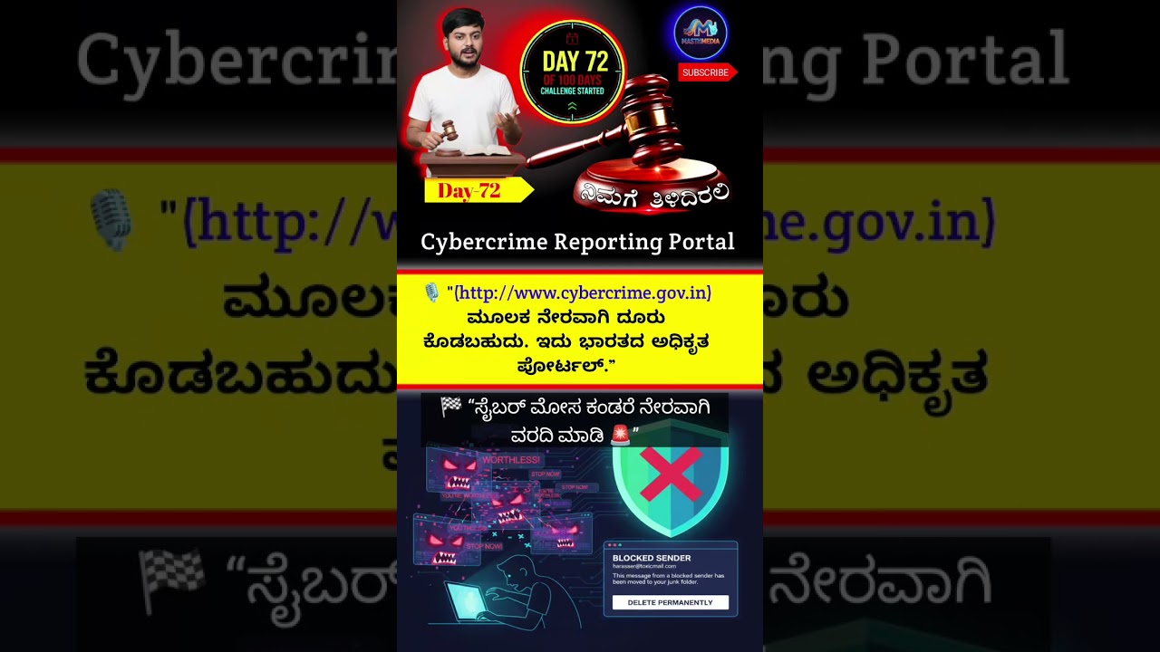 Cybercrime Reporting Portal 💪 in kannada 
