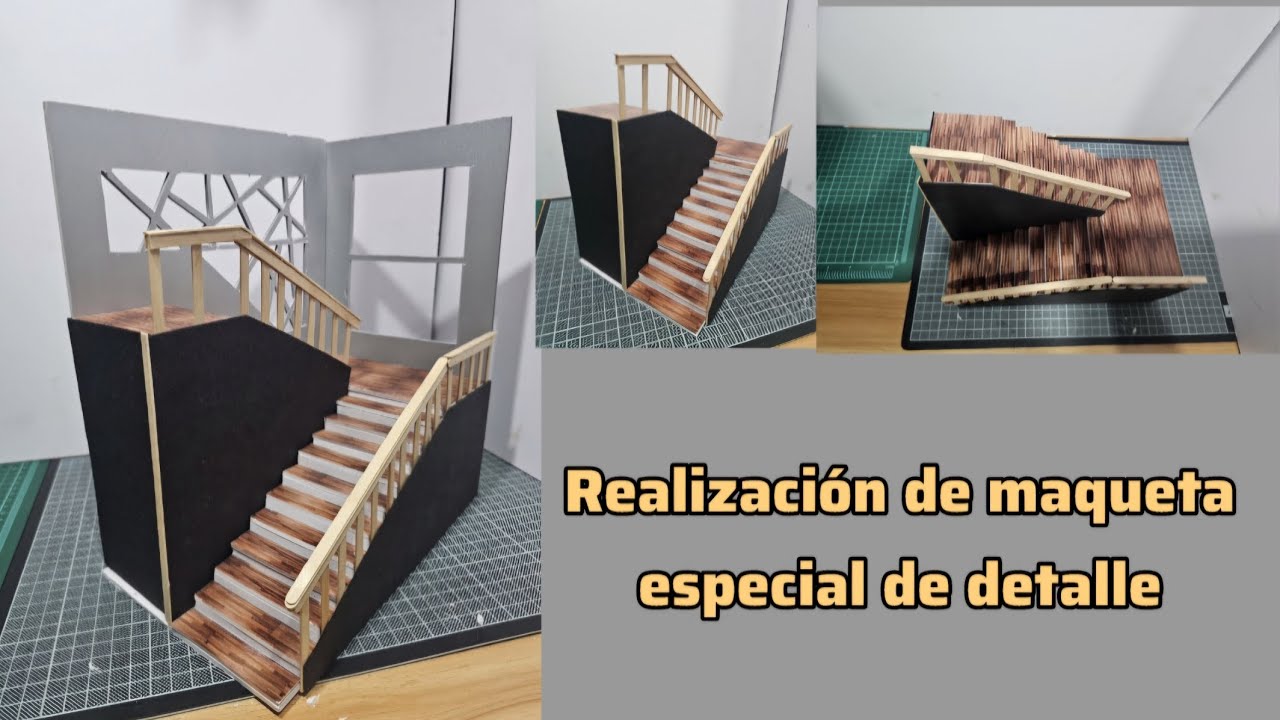 MAQUETA DE ESCALERAS #tutorial #arquitectura