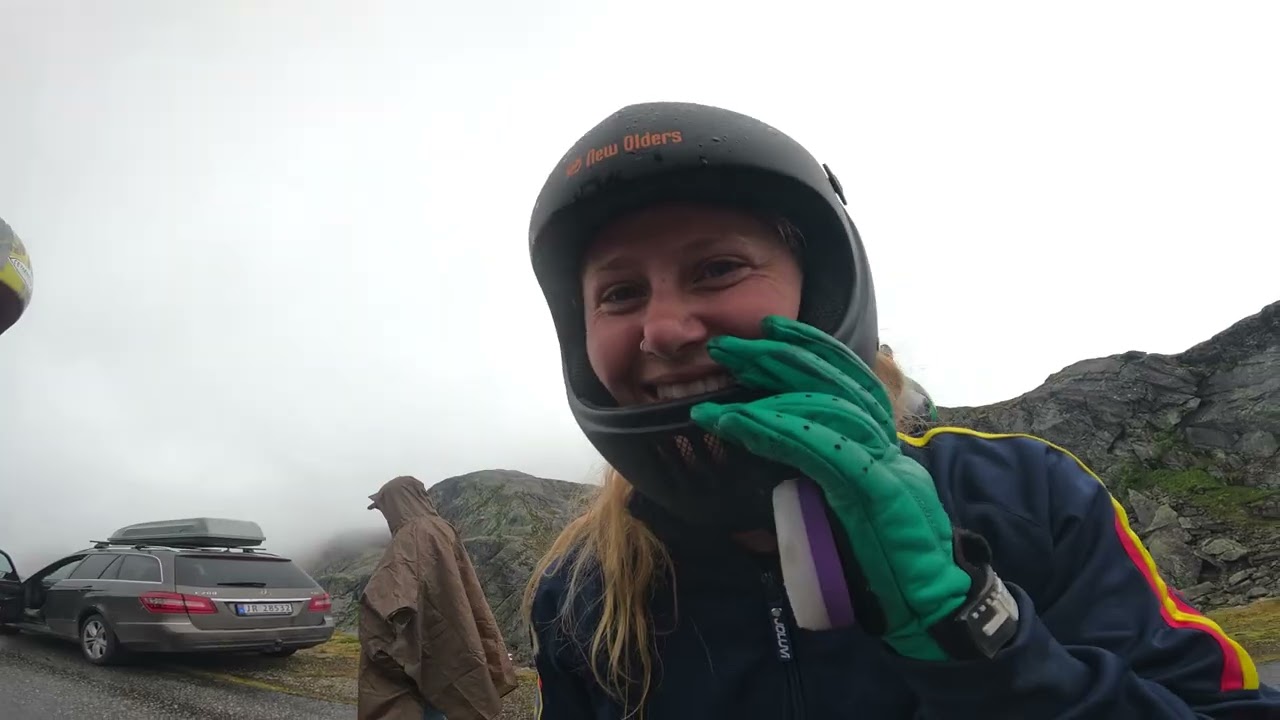 Skating a Dangerous Wet Norwegian Road 