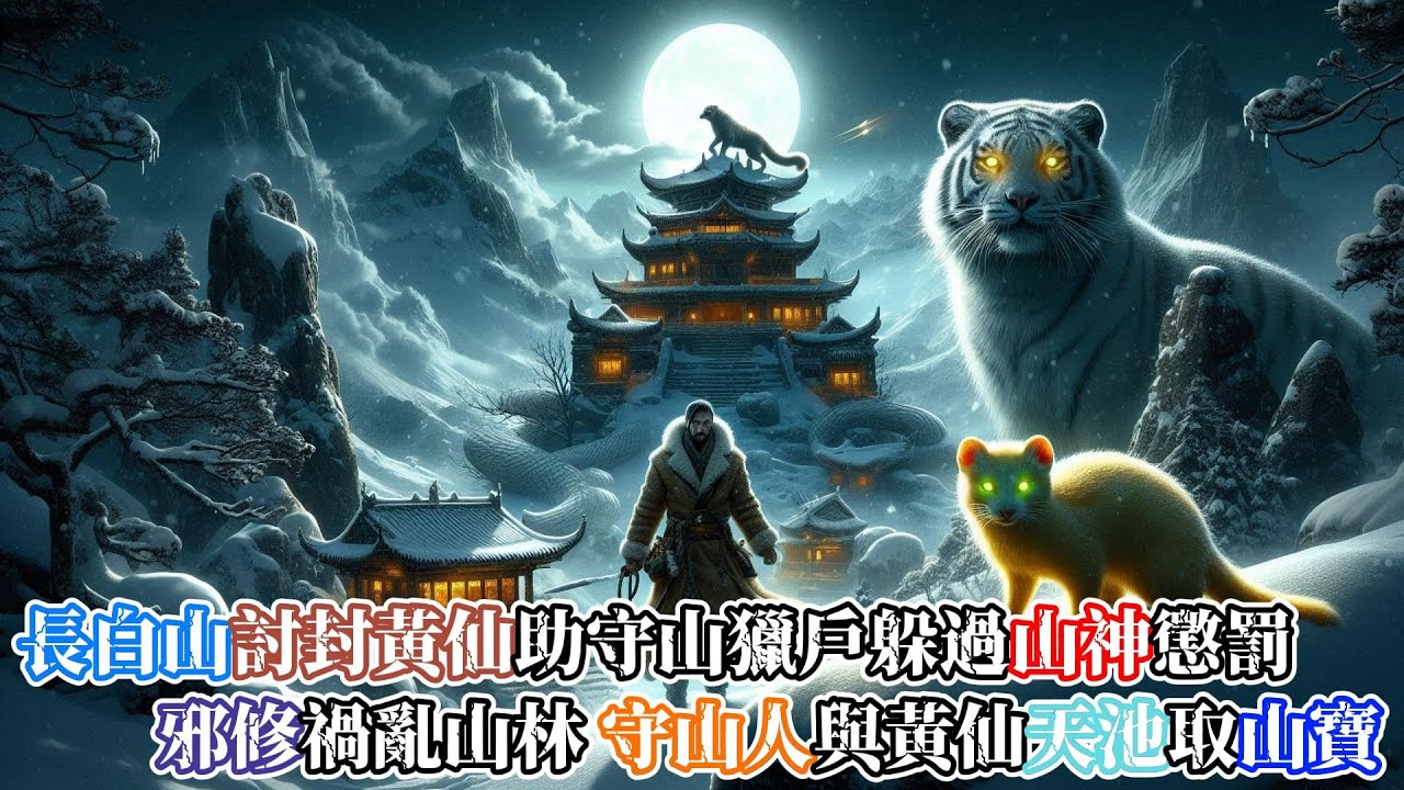 【東北民俗靈異】長白山精怪傳說：山神震怒，降災村民，獵戶在黃仙的幫助下躲過山神的懲罰…邪修道士進山禍亂，獵戶化身守山人，與黃仙一同前往天池取得山寶，守護山林…|神秘傳說|靈異故事|懸疑驚悚|真實靈異