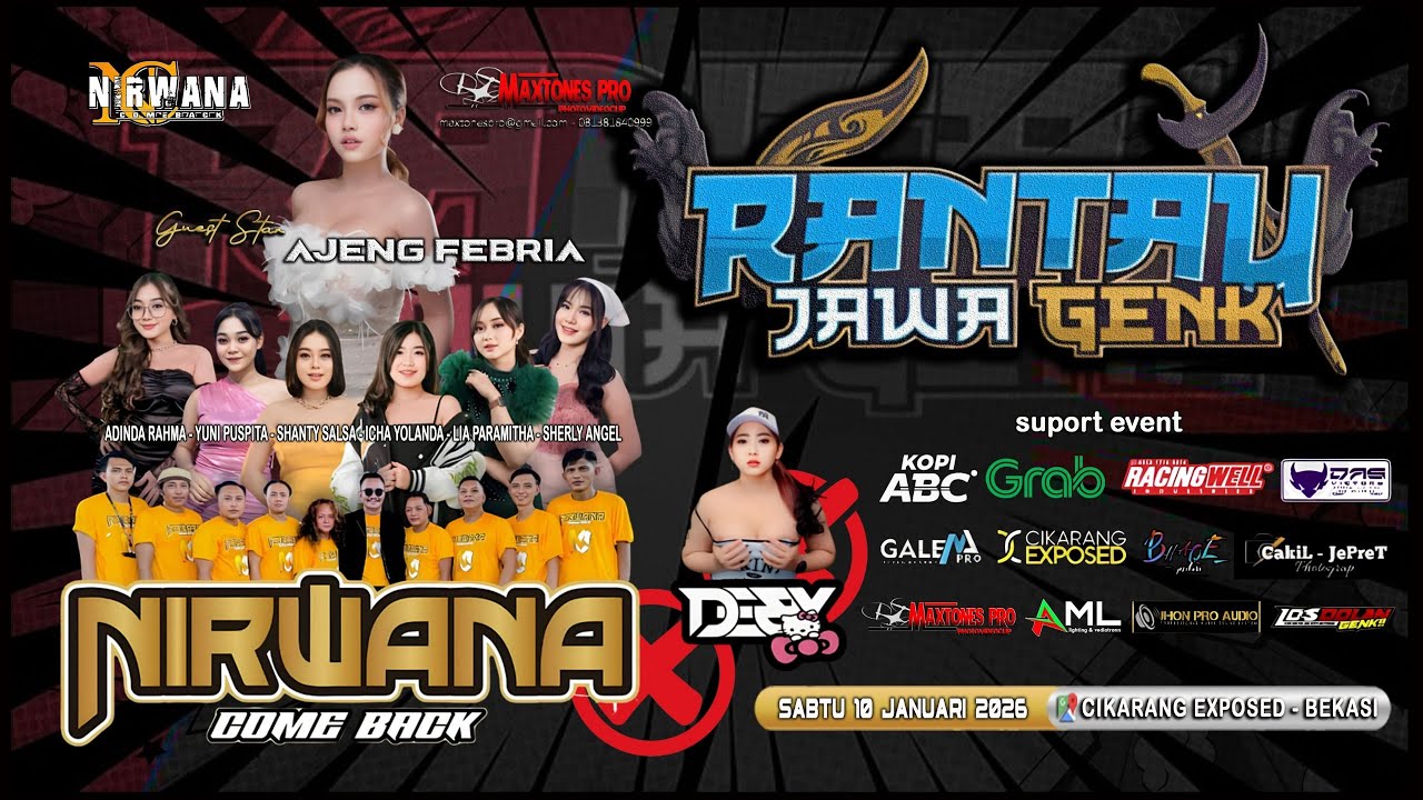 LIVESTREAMING NIRWANA COME BACK  - SANTUNAN ANAK YATIM ANNIV RANTAU JAWA GENK- CIKARANG EXPOSED