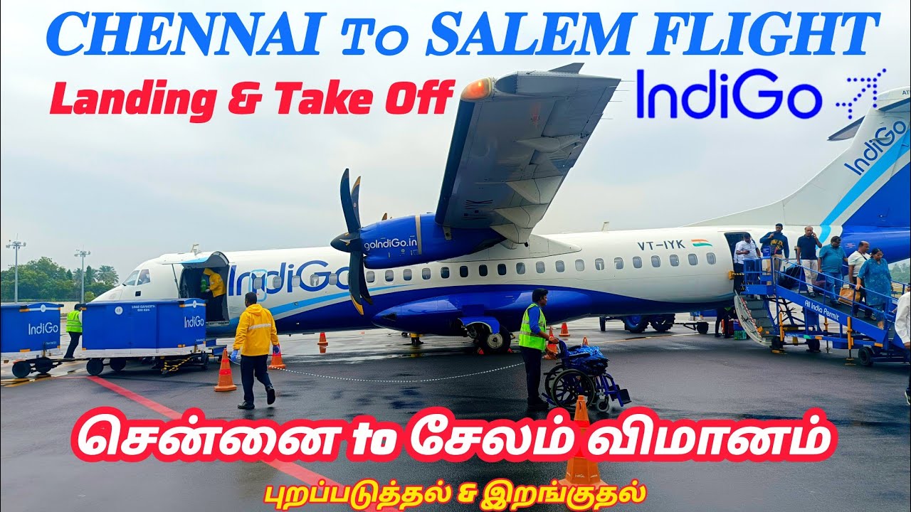 CHENNAI TO SALEM | Flight Landing & Take Off @SELVAM Travalvlog