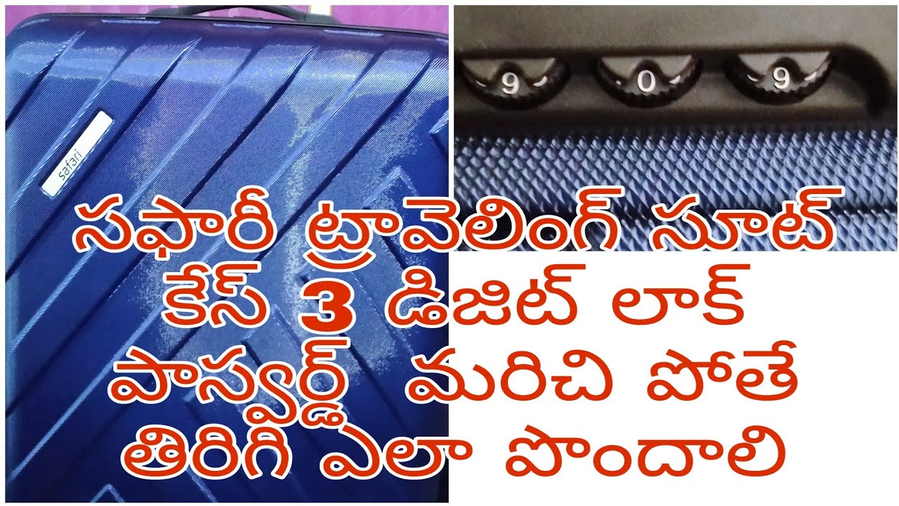 Safari traveling suitcase Forgotten Lock Opening In Telugu