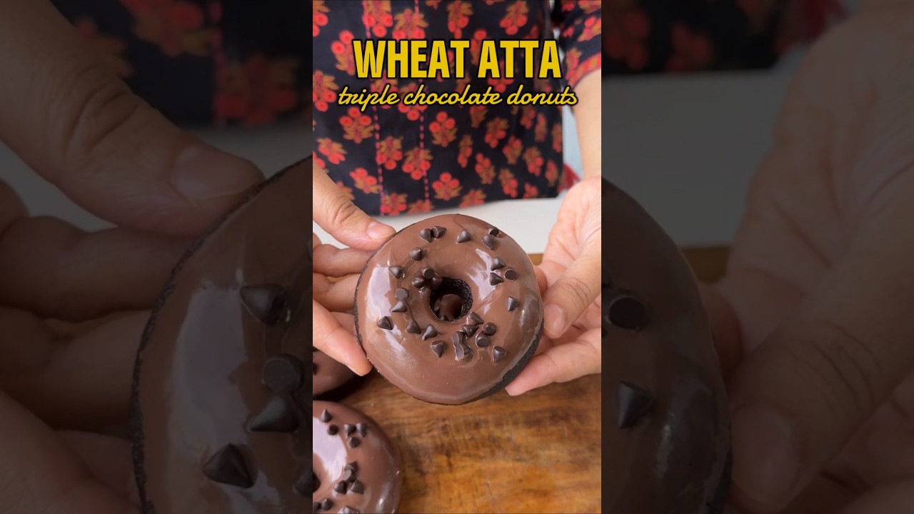 Gehun Ke Aate se bane Triple Chocolate Donuts