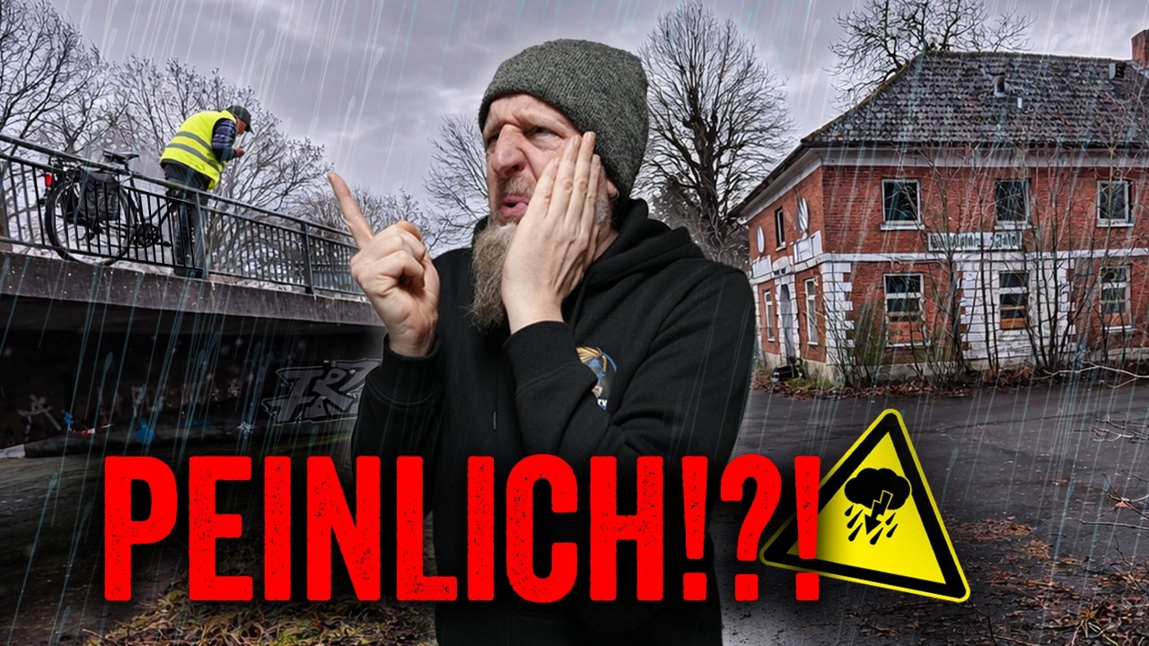 Er hat mich nicht GESEHEN&hellip; das wurde peinlich! 🤣 Bei Wind & Regen am verlassenen Restaurant