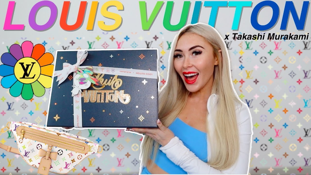 Louis Vuitton x Takashi Murakami Unboxing! *High Rise Bumbag Multicolor* 💜🩷🧡💛💚🩵