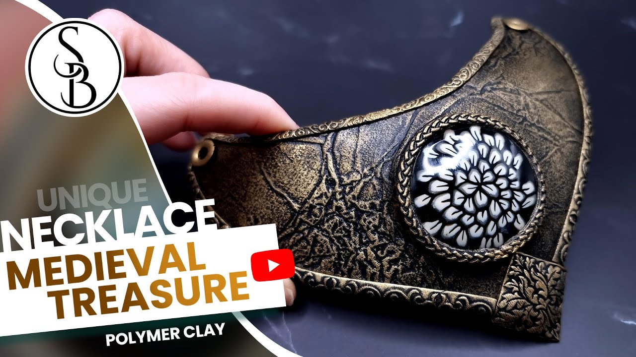 Amazing Medieval Treasure - Unique Necklace - How to Make Polymer Clay Jewelry.