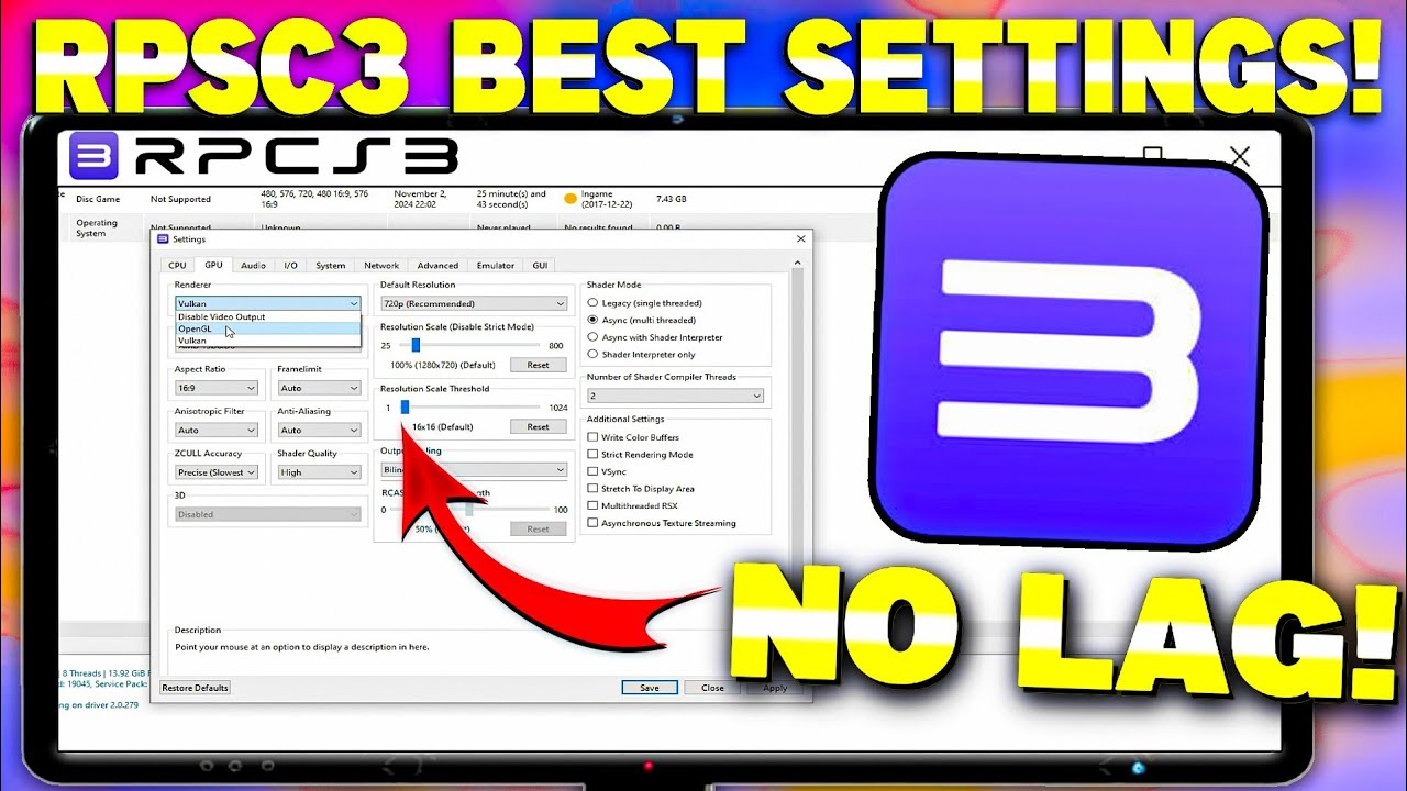 {2026}🔥RPCS3 Emulator Best Settings For All Pc And Laptops | RPSC3 Best Settings For Low End Pc