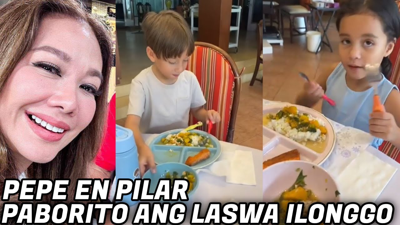 ANAK ni Korina Sanchez at Mar Roxas na sina Pepe & Pilar Paborito mga Pagkaing ILONGGO Laswa Eater❤️