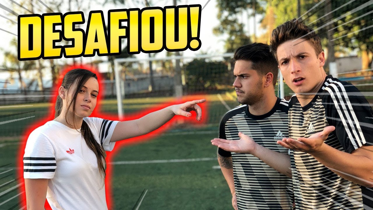 UMA MENINA ME DESAFIOU NO FUTEBOL!! ( me humilhou? )