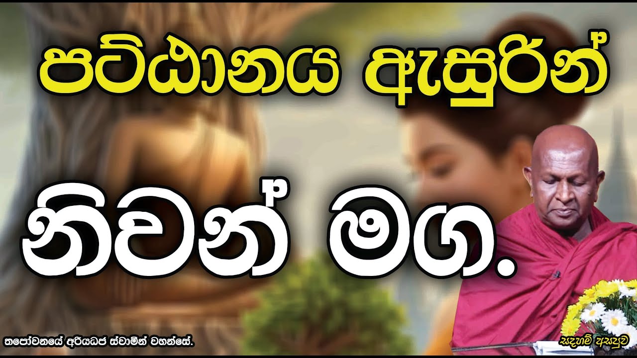පට්ඨානය ඇසුරින් නිවන්මග.883පූජ්‍ය තපෝවනයේ අරියධජ හිමි
