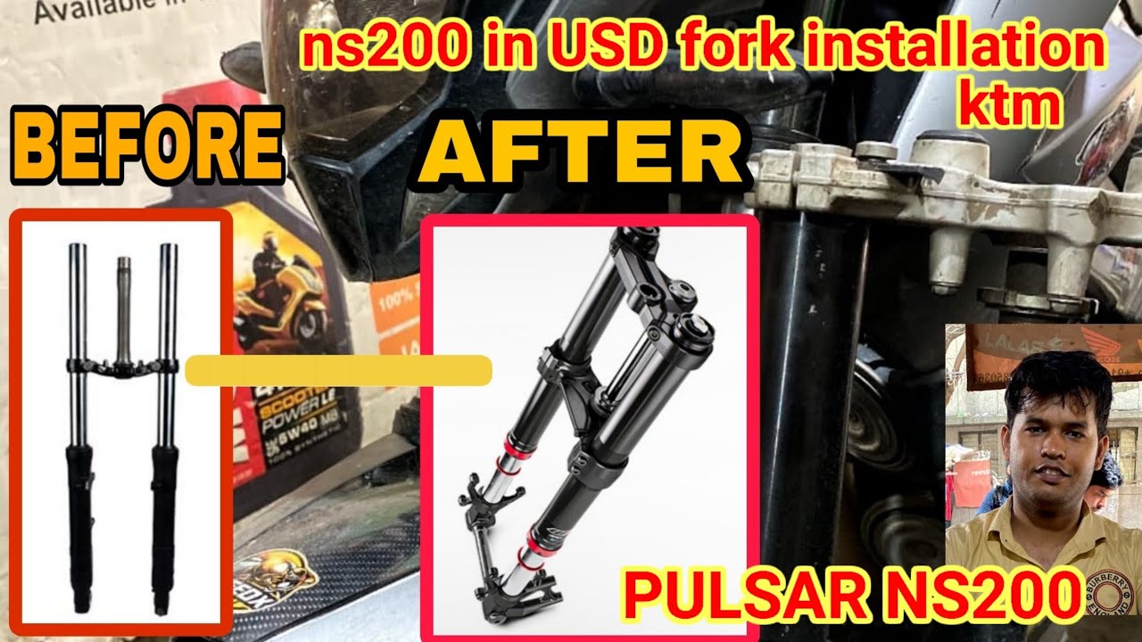 USD fork installation| usd forks in ns200|ktm usd fork|#bs3#ns200#ktm#asprobiking