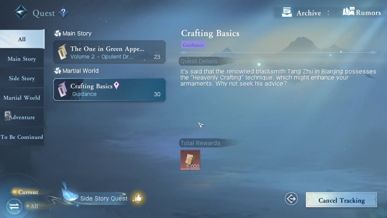 Sword of Justice Crafting Basics Place the Heavenly Craft Seal on the platform