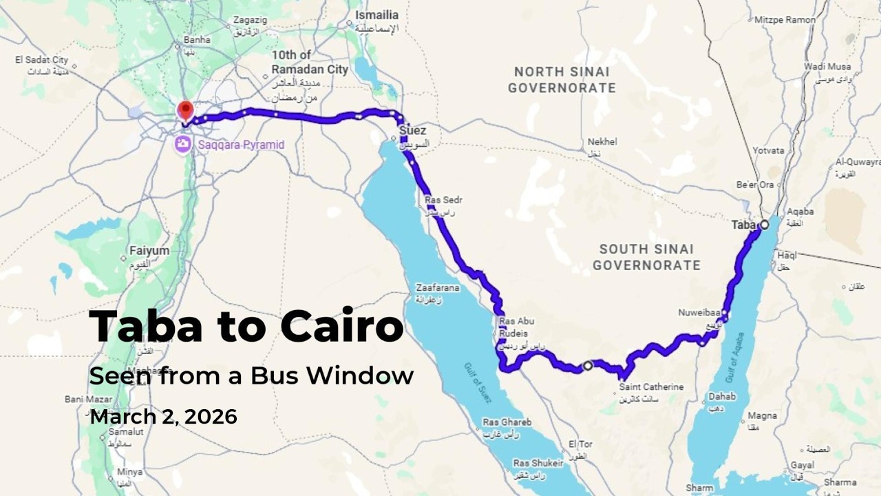 Taba to Cairo | Seen from a bus window, March 2026