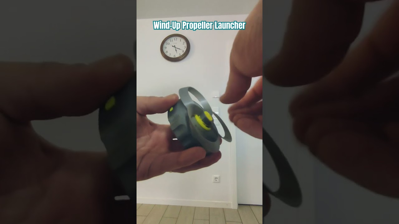 Wind-up Propeller Launcher - Functional 3D Print